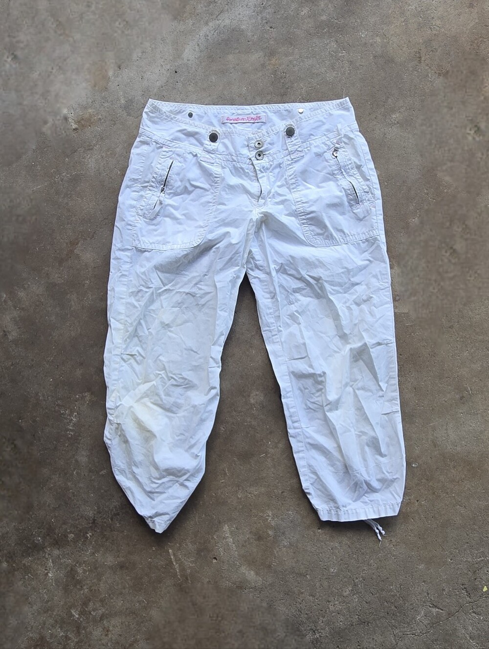 Vtg American Eagle Y2K utility Capri Pant Cargo Low Rise Gorp